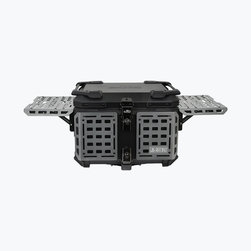 JB Racing TC 55L Titanium Fence V2.0 Premium Black Top Case with Backrest Pad