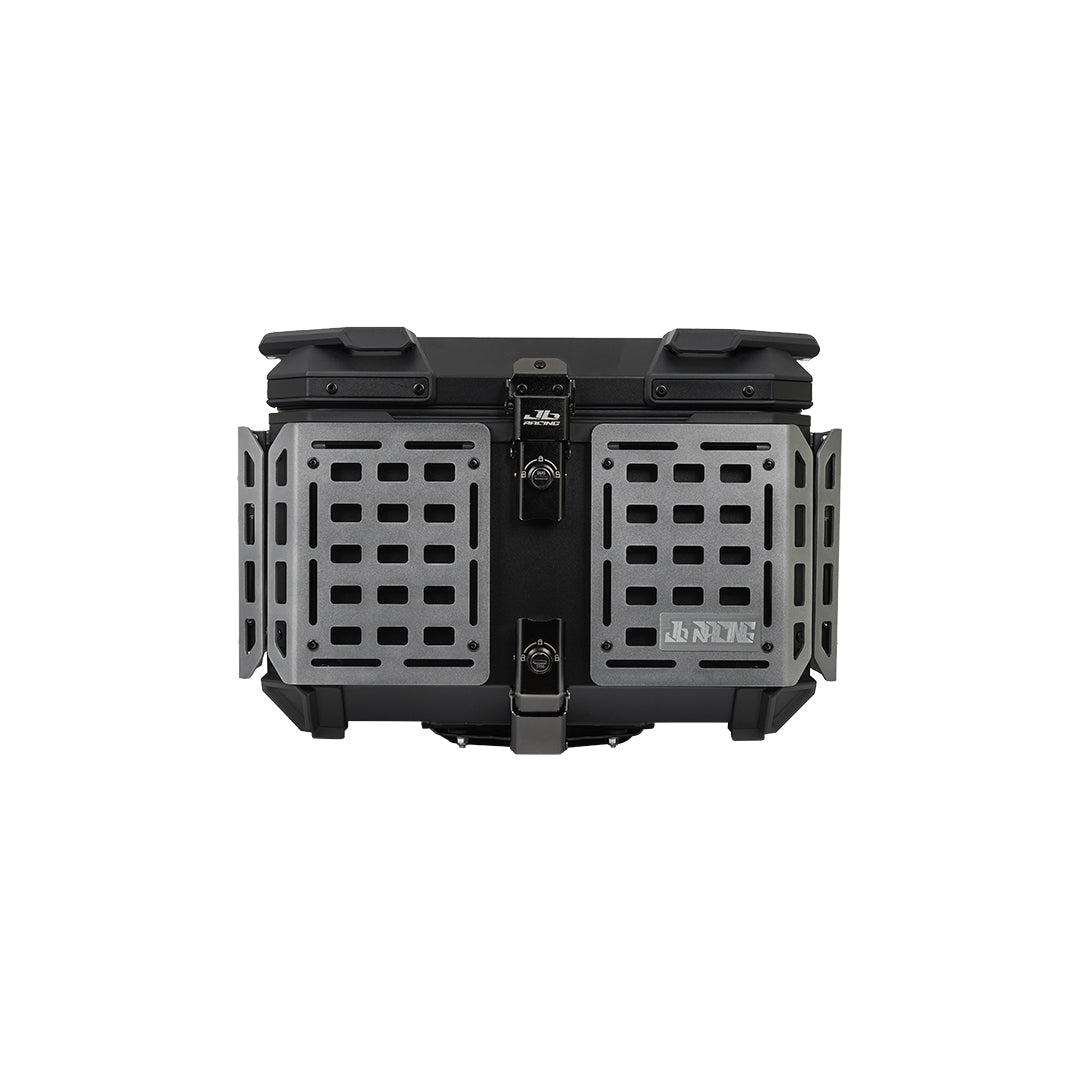 JB Racing TC 55L Titanium Fence V2.0 Premium Black Top Case with Backrest Pad