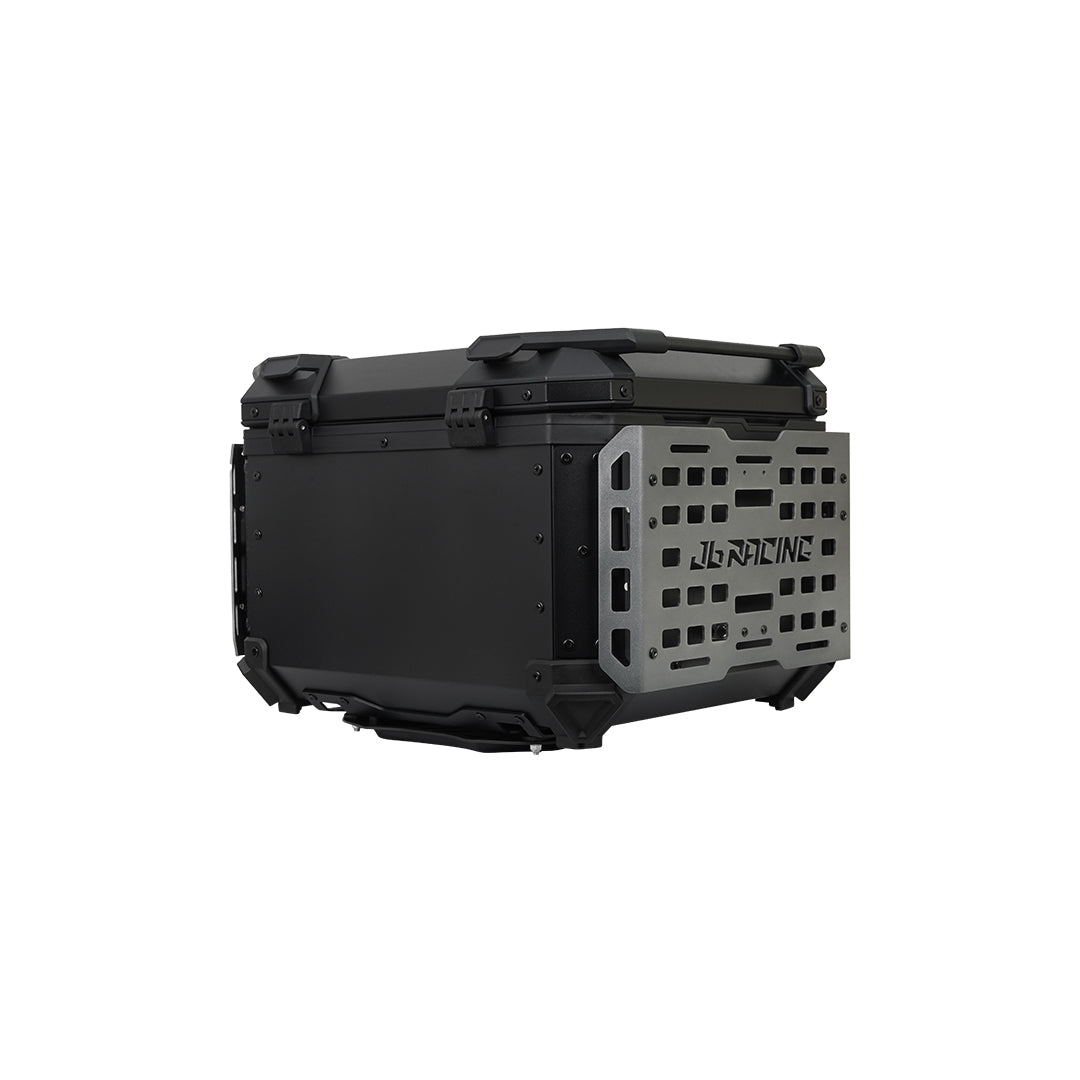 JB Racing TC 55L Titanium Fence V2.0 Premium Black Top Case with Backrest Pad
