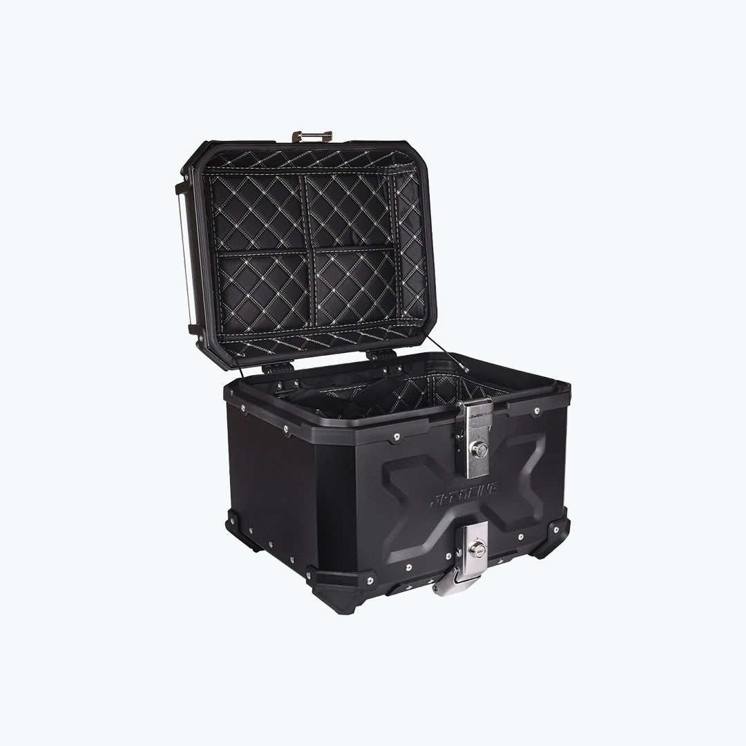 JB Racing TC 45L Black Premium Top Case with Back Rest Pad