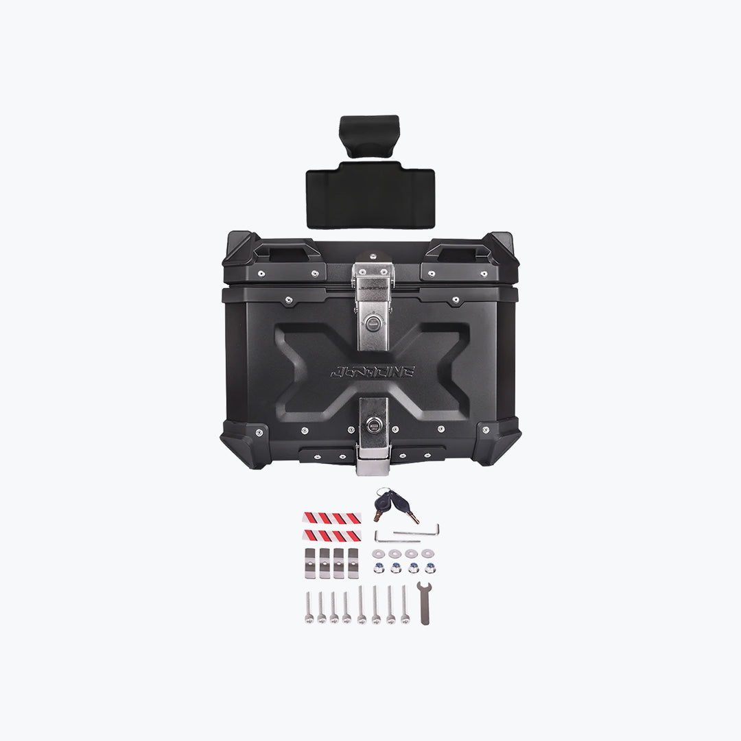 JB Racing TC 45L Black Premium Top Case with Back Rest Pad