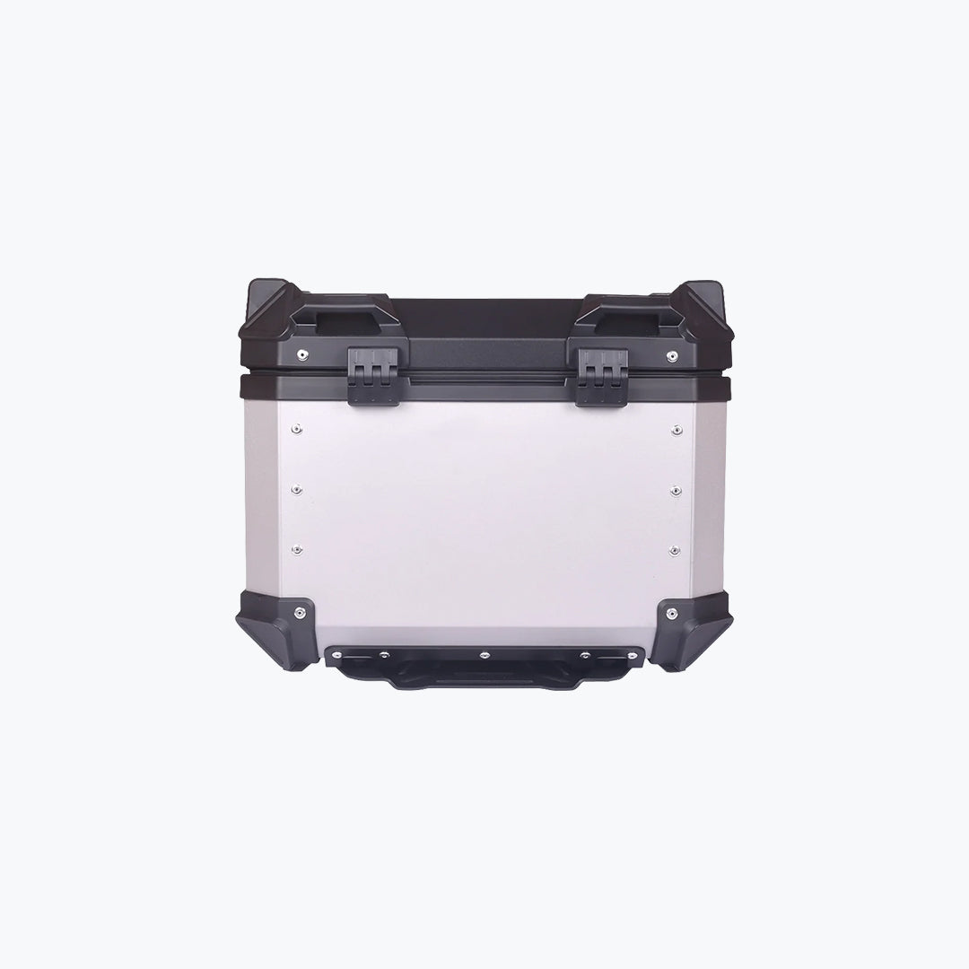 JB Racing TC 45L Silver Premium Top Box with Back Rest Pad