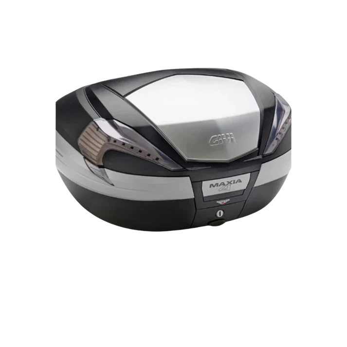 GIVI V56N Maxia 4 56L MONOKEY® Top Case Aluminium Finish with Red Reflectors