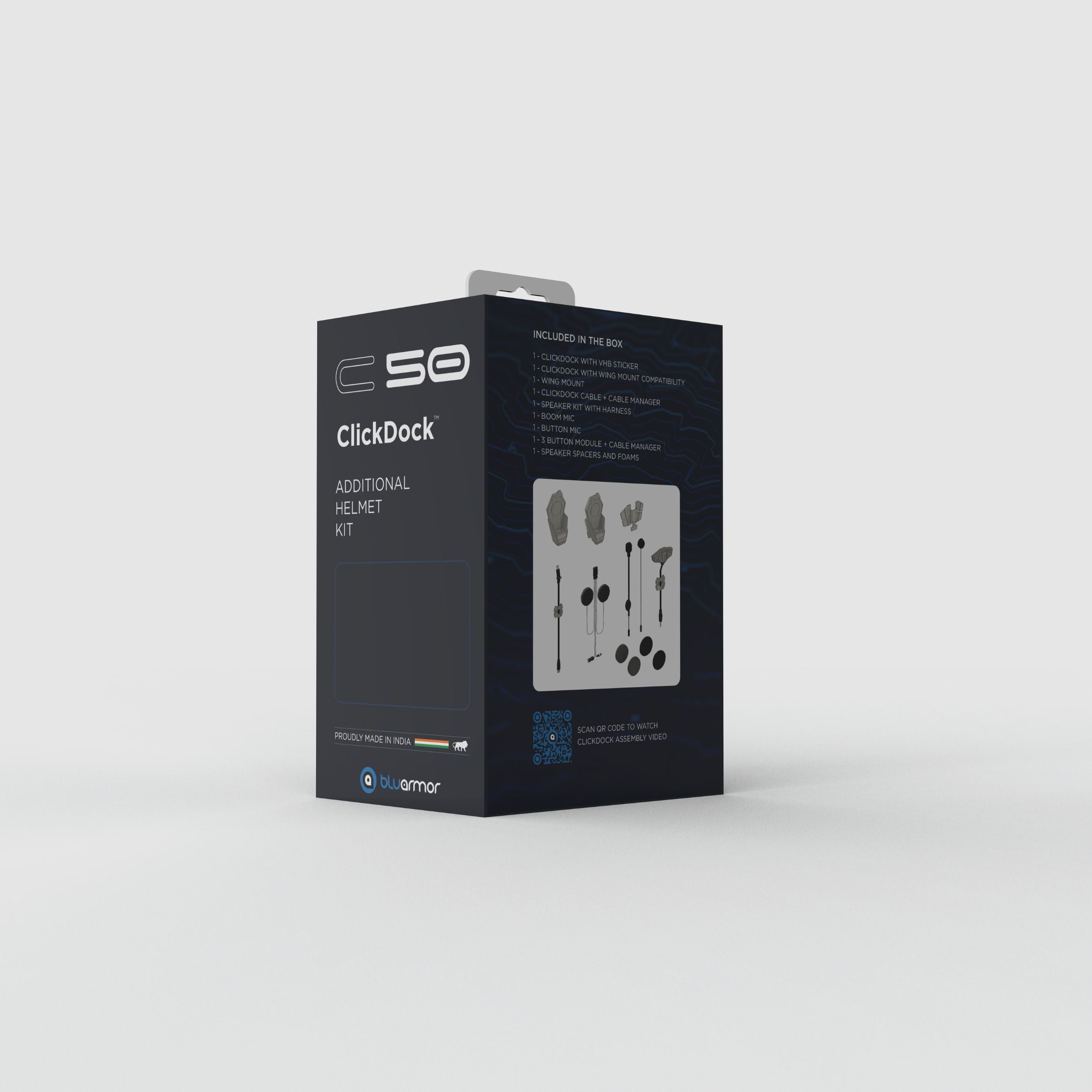 BluArmor ClickDock AHK Additional Helmet Kit C50 Black