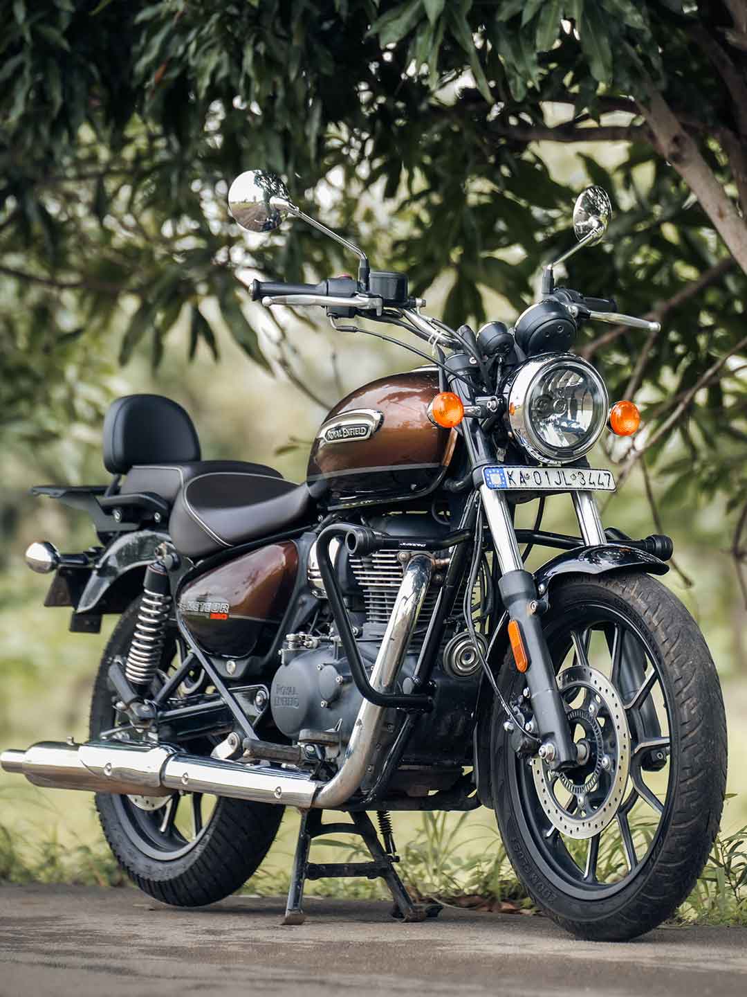 JB Racing Crash Guard with Matt Slider for Royal Enfield Classic Reborn & Meteor 350