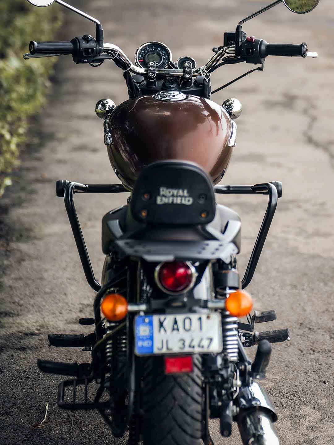 JB Racing Crash Guard with Matt Slider for Royal Enfield Classic Reborn & Meteor 350