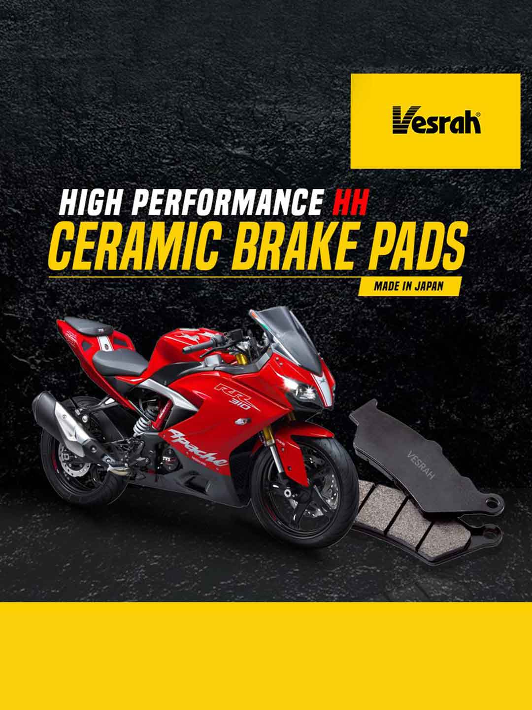 Vesrah SD250/2 Front Brake Pad For Xpulse 200/ Apache RTR 160/200